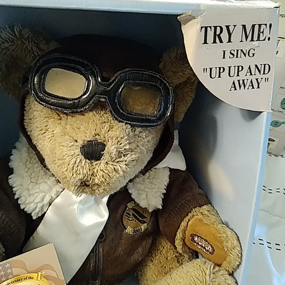 DanDee Dan Dee Teddy Bear Wright Brothers Flight plays "up up in the air" - Picture 7 of 8